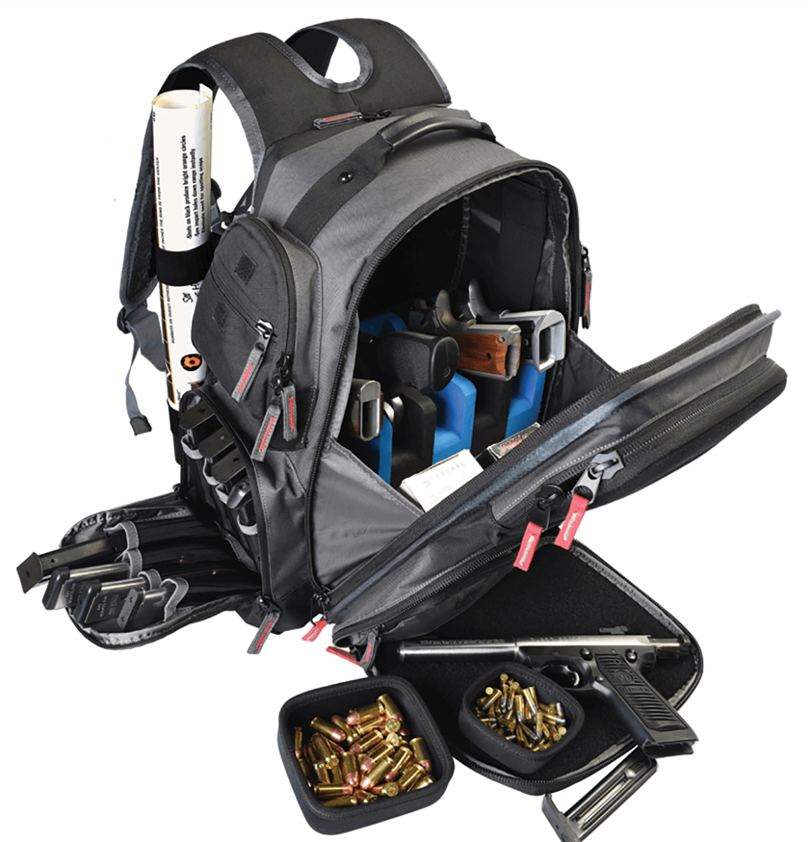 GPS Bags 1812BPG Executive Backpack Gray Holds 5 Handguns GPS Bags 1812BPG Executive Backpack Gray Holds 5 Handguns
