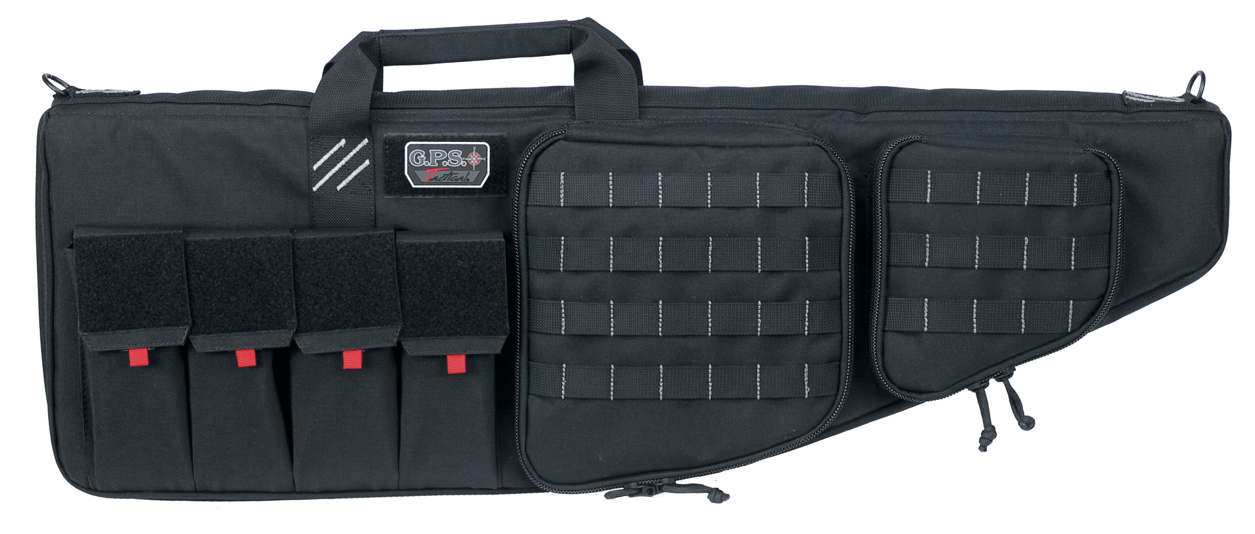 GPS Bags T35ARB Tactical AR Case 35" Black 1000D Nylon with Mag & Storage Pockets Lockable Zippers External Handgun Pocket & DuPont Teflon Coating