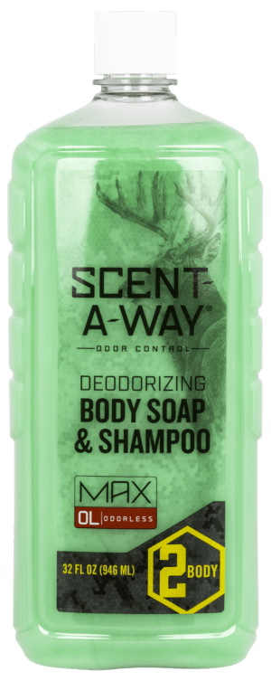 Scent-A-Way 07758 Shampoo/Body Wash Odor Eliminator Odorless Scent Vegetable Proteins 32oz Bottle Scent-A-Way 07758 Shampoo/Body Wash Odor Eliminator Odorless Scent Vegetable Proteins 32oz Bottle