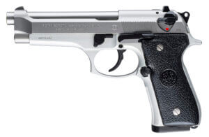 Beretta USA JS92F520 92FS Inox 9mm Luger 10+1 4.90″ Stainless Steel Barrel  Satin Stainless Steel Serrated Slide  Gray Anodized Aluminum Frame w/Beavertail
