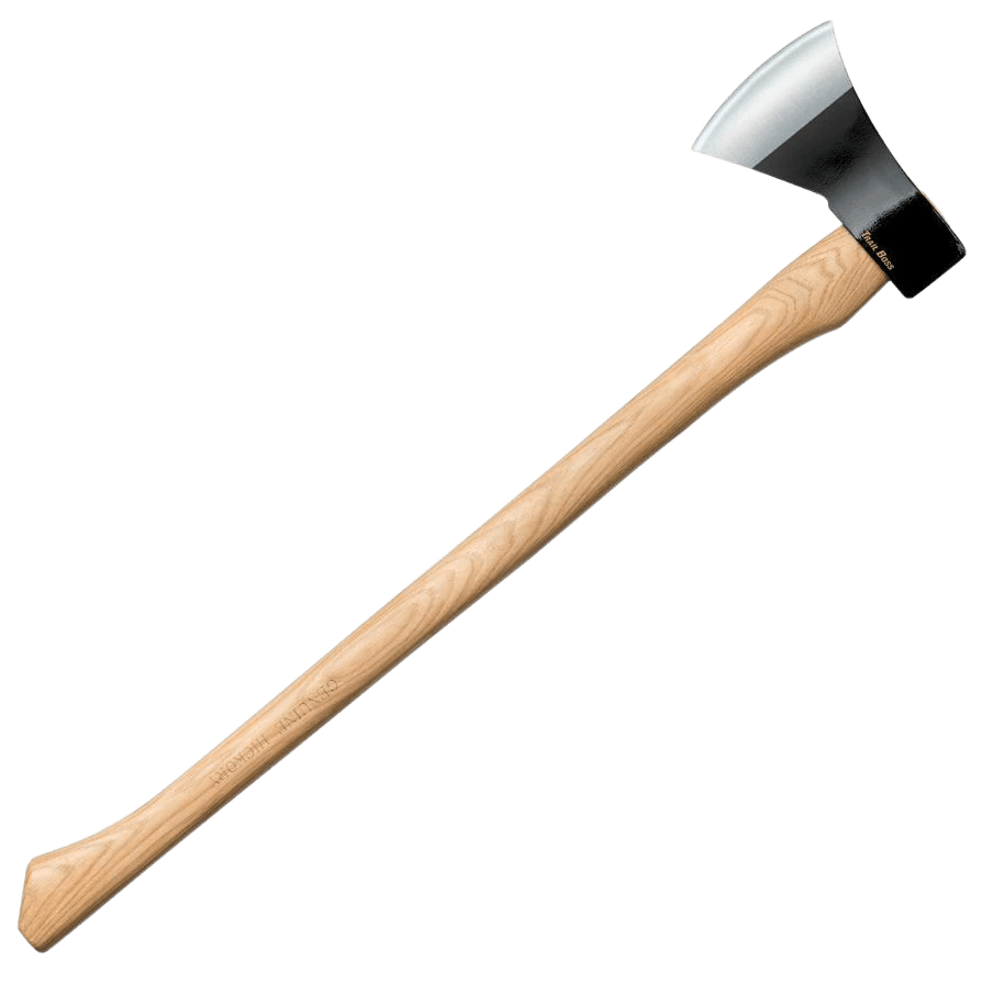 Cold Steel CS90TA Trail Boss 4" Plain 1055 Carbon Steel Blade American Hickory Handle 27" OAL