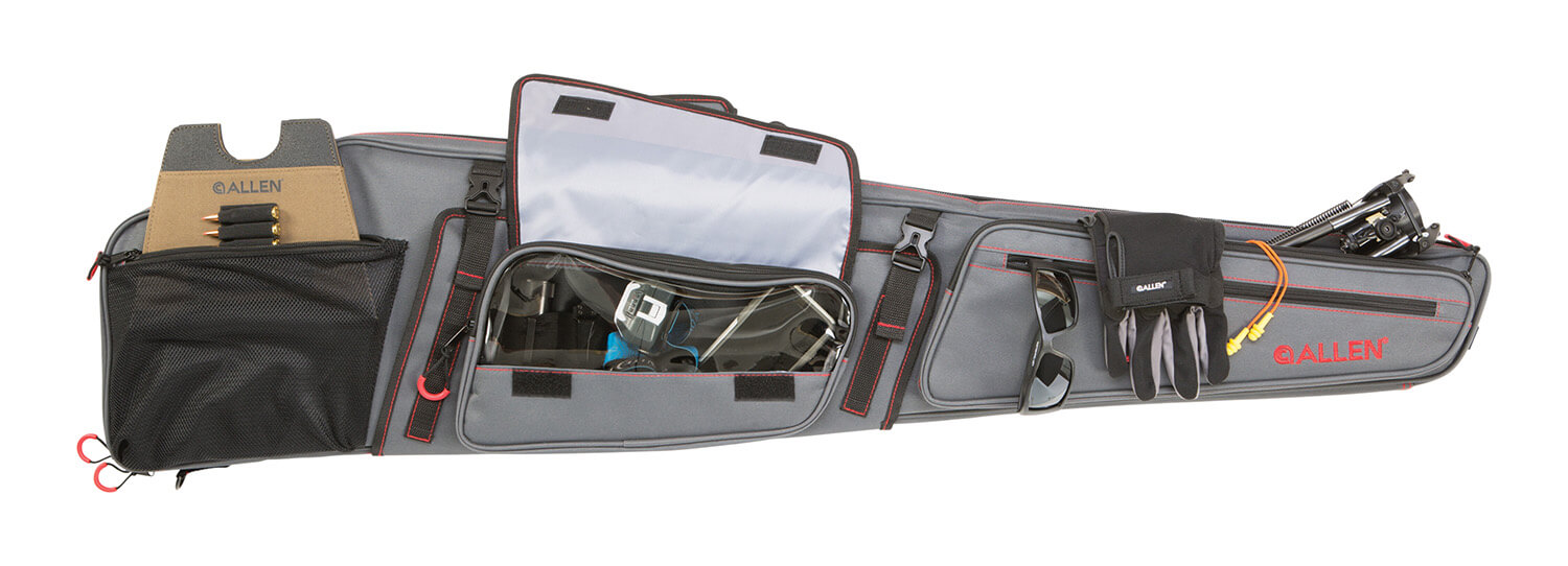 Allen 94948 Gear-Fit Dakota 48" Rifle Case Gray w/Red Accents Padding & Organizer Pocket for Scoped Rifle - Image 2