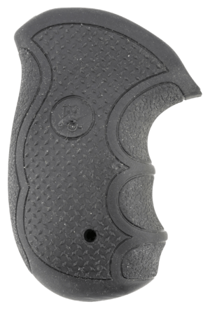 Lyman 02478 Diamond Pro  Diamond Checkering Black Rubber with Finger Grooves for S&W J Frame with Round Butt