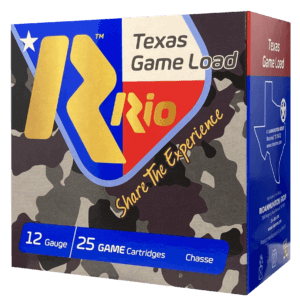 Rio Ammunition TGHV368TX Texas Game Load High Velocity 12 Gauge 14.30″ 2 3/4 oz 8 Shot 25rd Box Rio Ammunition TGHV368TX Texas Game Load High Velocity 12 Gauge 14.30″ 2 3/4 oz 8 Shot 25rd Box