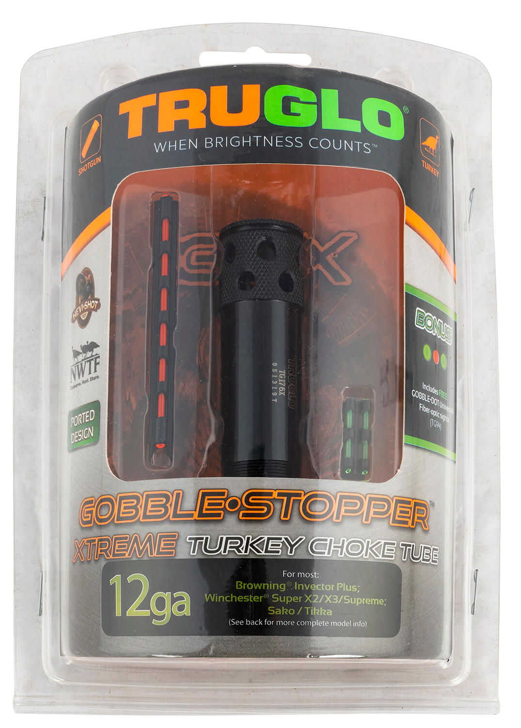 TruGlo TGTG176XC Gobble•Stopper Xtreme Combo Browning Invectore-Plus 12 Gauge Ported Choke Gobble Dot Dual Color Fiber Optic Sights TruGlo TGTG176XC Gobble•Stopper Xtreme Combo Browning Invectore-Plus 12 Gauge Ported Choke Gobble Dot Dual Color Fiber Optic Sights