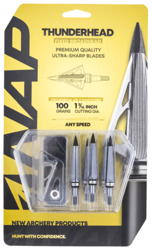 NAP NAP60150 Thunderhead Fixed Broadhead 100 GR/ 5 Pack NAP NAP60150 Thunderhead Fixed Broadhead 100 GR/ 5 Pack