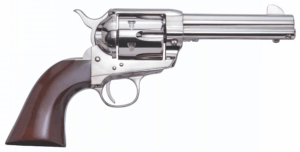 Cimarron PPP45N Pistolero  45 Colt (LC) 6 Shot  4.75″ Nickel-Plated Steel Barrel  Cylinder & Frame  Wide Front Sight  Smooth Walnut Grip