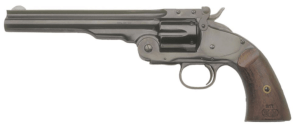 Cimarron CA850 No. 3 Schofield  45 Colt (LC) 6 Shot  7″ Matte Black Steel Barrel  Cylinder & Frame  Walnut Grip  Exposed Hammer