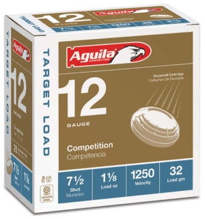 Aguila 1CHB1347 Target Load Competition 12Gauge 2.75″ 1 1/8oz 7.5Shot 25rd Box Aguila 1CHB1347 Target Load Competition 12Gauge 2.75″ 1 1/8oz 7.5Shot 25rd Box