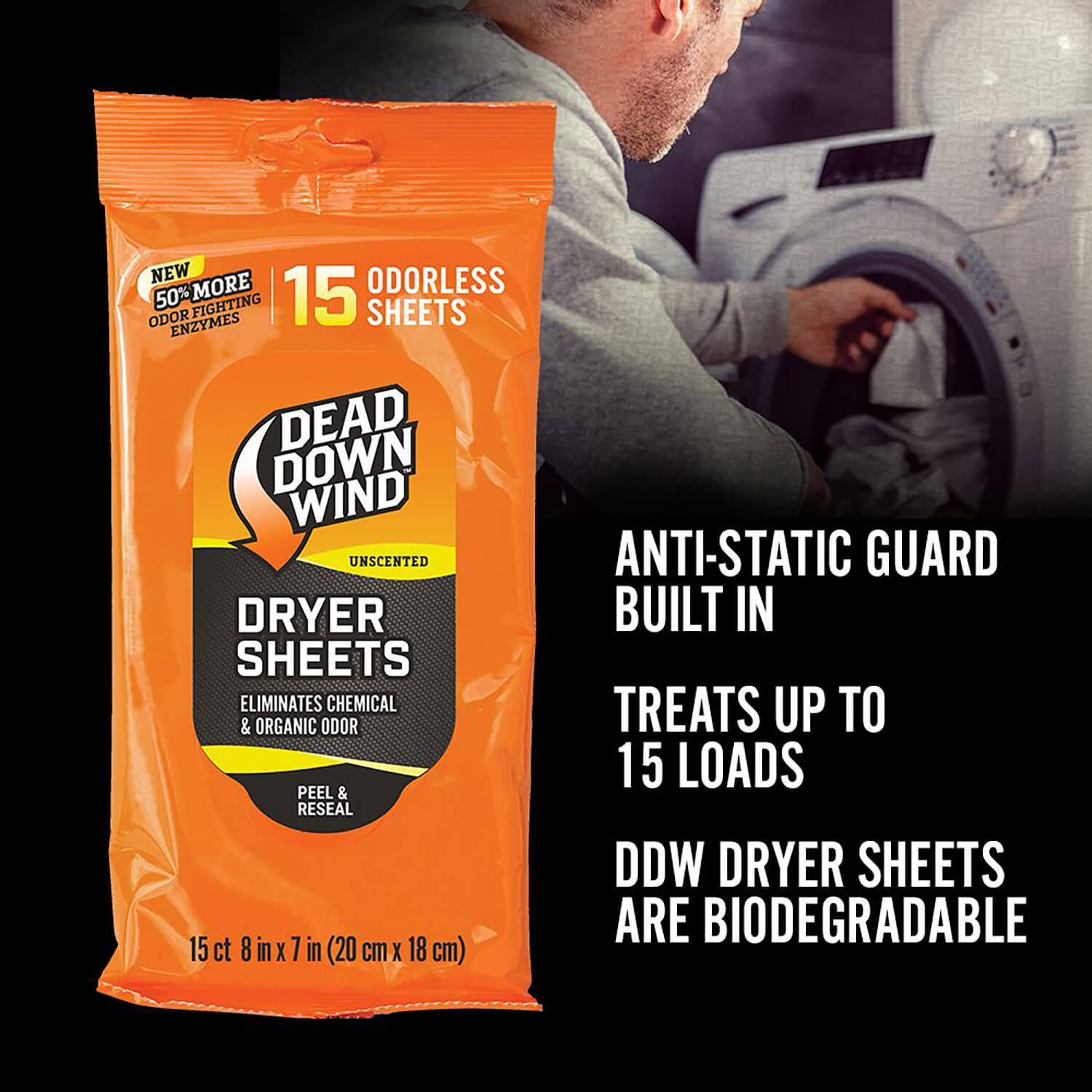 Dead Down Wind 1113 Dryer Sheets Odor Eliminator Odorless Scent Dryer Sheet 15 Per Pkg Dead Down Wind 1113 Dryer Sheets Odor Eliminator Odorless Scent Dryer Sheet 15 Per Pkg