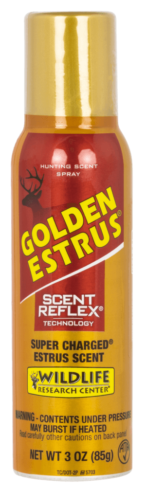 Wildlife Research 4043 Golden Estrus Scent Reflex Deer Attractant Doe In Estrus Scent 3 oz Aerosol Wildlife Research 4043 Golden Estrus Scent Reflex Deer Attractant Doe In Estrus Scent 3 oz Aerosol