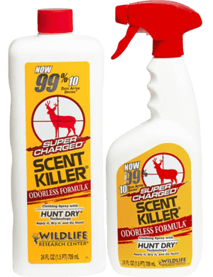 Wildlife Research 559 Super Charged Scent Killer Combo Odor Eliminator Odorless Scent 24 oz Trigger Spray Wildlife Research 559 Super Charged Scent Killer Combo Odor Eliminator Odorless Scent 24 oz Trigger Spray