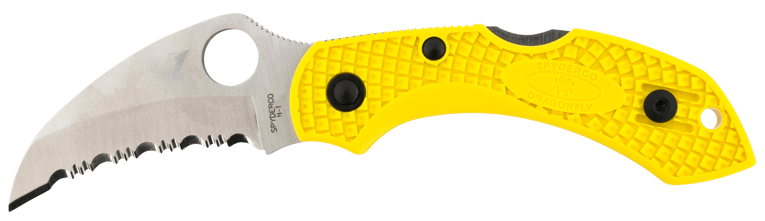 Spyderco C28SYL2HB Dragonfly 2 Salt 2.30″ Folding Hawkbill Serrated H2 Steel Blade Yellow FRN Handle Includes Pocket Clip Spyderco C28SYL2HB Dragonfly 2 Salt 2.30″ Folding Hawkbill Serrated H2 Steel Blade Yellow FRN Handle Includes Pocket Clip