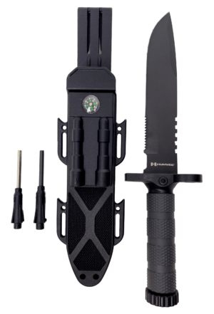 Humvee Adventure Gear HMVKFXB01 Next-Gen Survival Knife 7.50″ Fixed Sawback Plain Black Stainless Steel Blade/OD Green Textured Rubber Handle Includes Sheath Humvee Adventure Gear HMVKFXB01 Next-Gen Survival Knife 7.50″ Fixed Sawback Plain Black Stainless Steel Blade/OD Green Textured Rubber Handle Includes Sheath