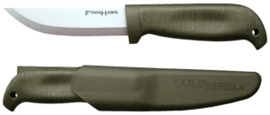 Cold Steel CS20NPK Finn Hawk 4″ Fixed Plain Cryo 4116 SS Blade/OD Green TPR Handle
