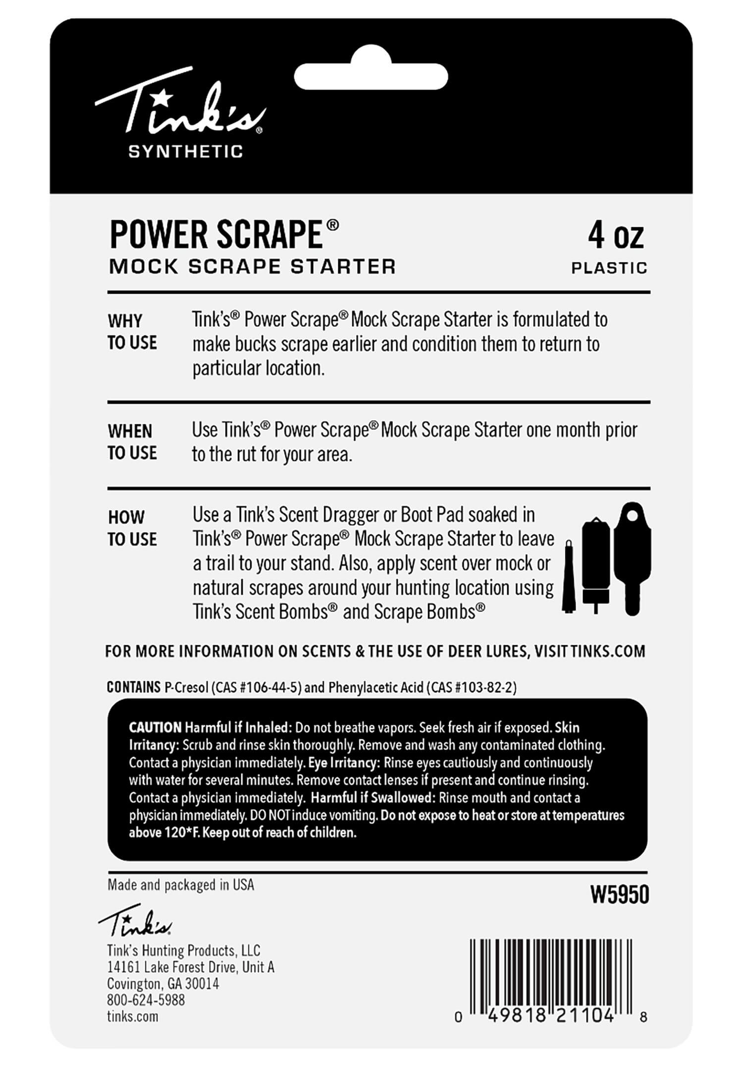 Tinks W5950 Power Scrape Deer Attractant Mock Scrape Scent 4 oz Tinks W5950 Power Scrape Deer Attractant Mock Scrape Scent 4 oz