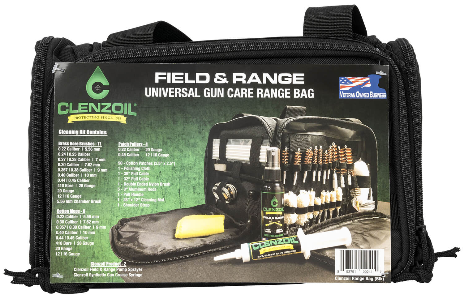 Clenzoil 2410 Universal Gun Care Range Bag Multi-Caliber/Multi-Gauge/Universal 30 Pieces Black Clenzoil 2410 Universal Gun Care Range Bag Multi-Caliber/Multi-Gauge/Universal 30 Pieces Black