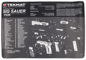 TekMat TEKR17SIGP226 Sig Sauer P226 Cleaning Mat Sig P226 Parts Diagram 11" x 17"