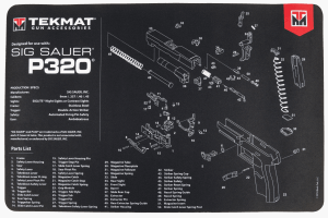 TekMat TEKR17SIGP320 Sig Sauer P320 Cleaning Mat Sig P320 Parts Diagram 11" x 17"