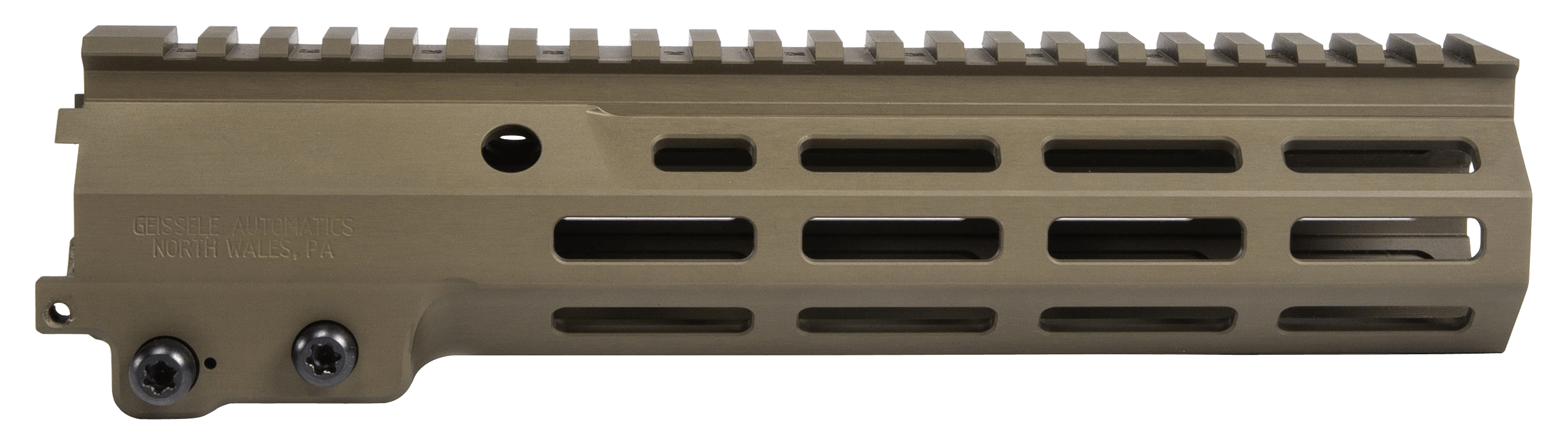 Geissele Automatics 05651S Super Modular Rail MK16 9.50″ M-LOK Desert Dirt Aluminum for AR Platform Barrel Nut Included Geissele Automatics 05651S Super Modular Rail MK16 9.50″ M-LOK Desert Dirt Aluminum for AR Platform Barrel Nut Included