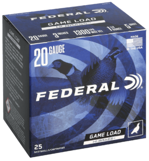 Federal H2585 Game-Shok High Brass 20Gauge 3″ 1 1/4oz 5Shot 25rd Box Federal H2585 Game-Shok High Brass 20Gauge 3″ 1 1/4oz 5Shot 25rd Box