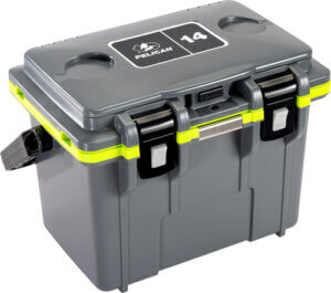 PELICAN 14Q-1-DKGRYEGRN 14QT ELITE COOLER GRY/GRN PELICAN 14Q-1-DKGRYEGRN 14QT ELITE COOLER GRY/GRN