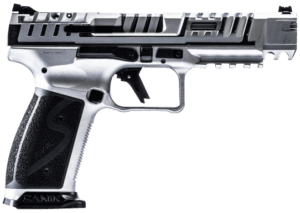 Canik HG7010CN SFx Rival-S Full Size Frame 9mm Luger 18+1 5ā³ Stainless Steel Barrel Chrome Optic Ready/Serrated w/Ports Steel Slide Chrome w/Black Controls Steel Frame w/Picatinny Rail Ambidextrous Canik HG7010CN SFx Rival-S Full Size Frame 9mm Luger 18+1 5ā³ Stainless Steel Barrel Chrome Optic Ready/Serrated w/Ports Steel Slide Chrome w/Black Controls Steel Frame w/Picatinny Rail Ambidextrous