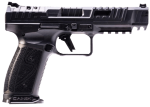 Canik HG7010N SFx Rival-S Full Size Frame 9mm Luger 18+1  5″ Black Steel Barrel  Dark Side Optic Ready/Serrated w/Ports Steel Slide  Frame w/Picatinny Rail  Ambidextrous