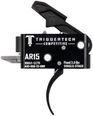 TriggerTech AR0SBB33NNP Competitive Pro Curved Single-Stage 3 lbs Fixed for AR-15 TriggerTech AR0SBB33NNP Competitive Pro Curved Single-Stage 3 lbs Fixed for AR-15