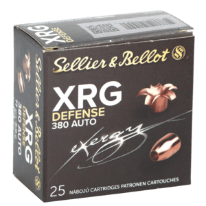 Sellier & Bellot SB380XA XRG Defense 9mm Luger 380 ACP 77 gr Solid Copper Hollow Point 25rd Box Sellier & Bellot SB380XA XRG Defense 9mm Luger 380 ACP 77 gr Solid Copper Hollow Point 25rd Box