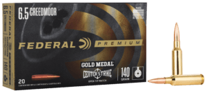Federal GM65CRDOTM1 Gold Medal Centerfire Pistol 6.5Creedmoor 140gr Open Tip Match 20rd Box Federal GM65CRDOTM1 Gold Medal Centerfire Pistol 6.5Creedmoor 140gr Open Tip Match 20rd Box