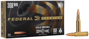 Federal GM308OTM1 Premium Gold Medal 308Win 168gr Open Tip Match 20rd Box Federal GM308OTM1 Premium Gold Medal 308Win 168gr Open Tip Match 20rd Box