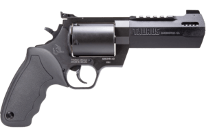 Taurus 2500051RH Raging Hunter  Large Frame 500 S&W Mag 5rd 5.12″ Black Ported/Target Crown Barrel  Matte Black Oxide Cylinder  Black Steel Frame  Black Rubber Grip