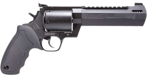 Taurus 2500061RH Raging Hunter  Large Frame 500 S&W Mag 5rd 6.75″ Black Ported/Target Crown Barrel  Matte Black Oxide Cylinder  Black Steel Frame Black Rubber Grip