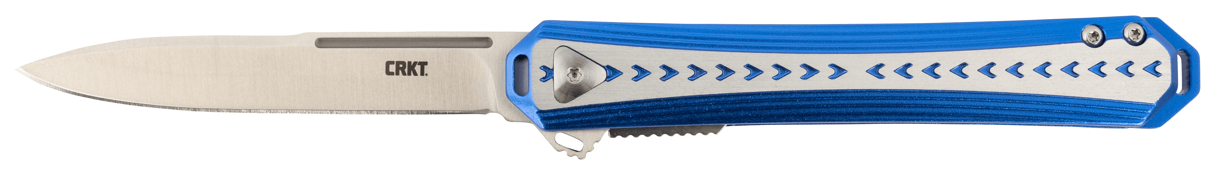 CRKT 6710 Stickler 3.38″ Folding Plain Satin 12C27 Sandvik Blade/ Blue & Silver Aluminum Handle Includes Pocket Clip CRKT 6710 Stickler 3.38″ Folding Plain Satin 12C27 Sandvik Blade/ Blue & Silver Aluminum Handle Includes Pocket Clip