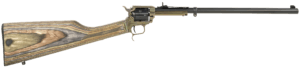 Heritage Mfg BR226CH16HS-LS Rough Rider Rancher 22 LR 6rd 16.12″ Black Barrel & Cylinder  Case Hardened Rec  Camo Laminated Stock  Includes Leather Sling