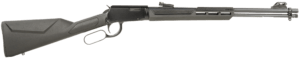 Rossi RL22W201SY Rio Bravo  Lever Action 22 WMR 12+1 20″ Round Barrel  Black  Polished Rec/Barrel  Synthetic Stock  Fiber Optic Sights