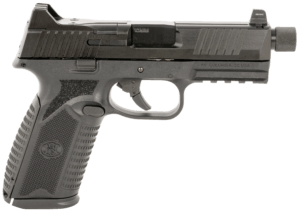 FN 66101375 510 Tactical Full Size Frame 10mm Auto 22+1  4.71″ Black Target Crown Steel Barrel  Black PVD Optic Cut/Serrated Steel Slide & Polymer Frame w/Picatinny Rail  Ambidextrous
