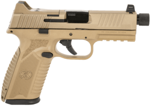 FN 66101376 510 Tactical Full Size Frame 10mm Auto 22+1  4.71″ Black Target Crown Steel Barrel  Flat Dark Earth PVD Optic Cut/Serrated Steel Slide & Polymer Frame w/Picatinny Rail  Ambidextrous