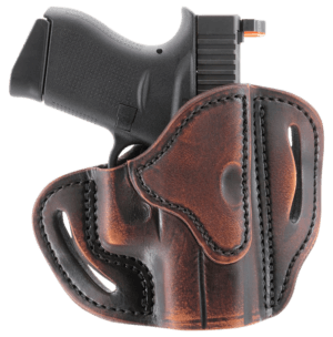 1791 Gunleather ORBHCVTGR BHC Optic Ready OWB Compact Vintage Leather Belt Slide Compatible w/Glock 43/Sig P365 Right Hand 1791 Gunleather ORBHCVTGR BHC Optic Ready OWB Compact Vintage Leather Belt Slide Compatible w/Glock 43/Sig P365 Right Hand