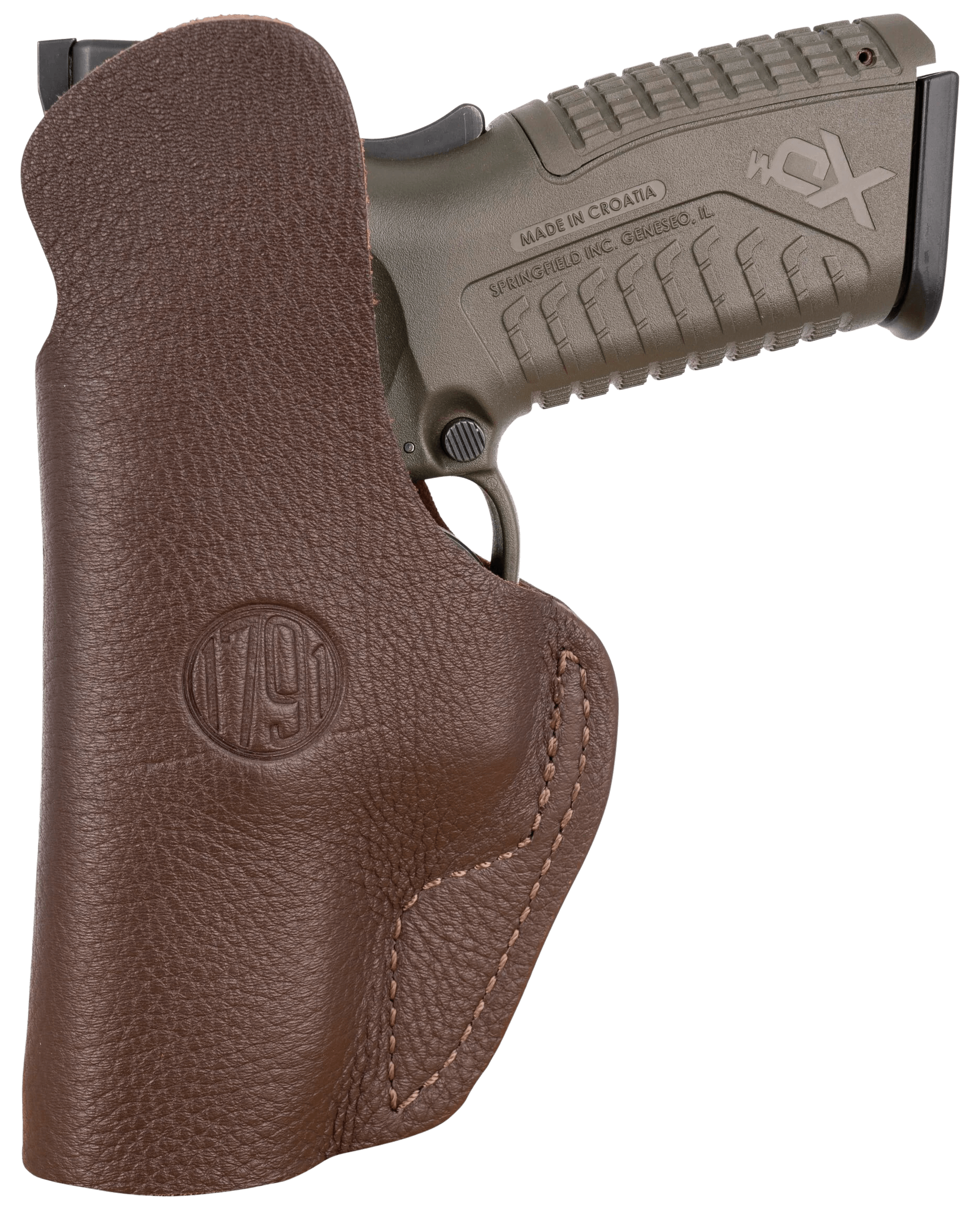 1791 Gunleather FCD5BRWL Fair Chase IWB Size 05 Brown Leather Deer Hide Belt Clip Fits Sig P320 Left Hand 1791 Gunleather FCD5BRWL Fair Chase IWB Size 05 Brown Leather Deer Hide Belt Clip Fits Sig P320 Left Hand
