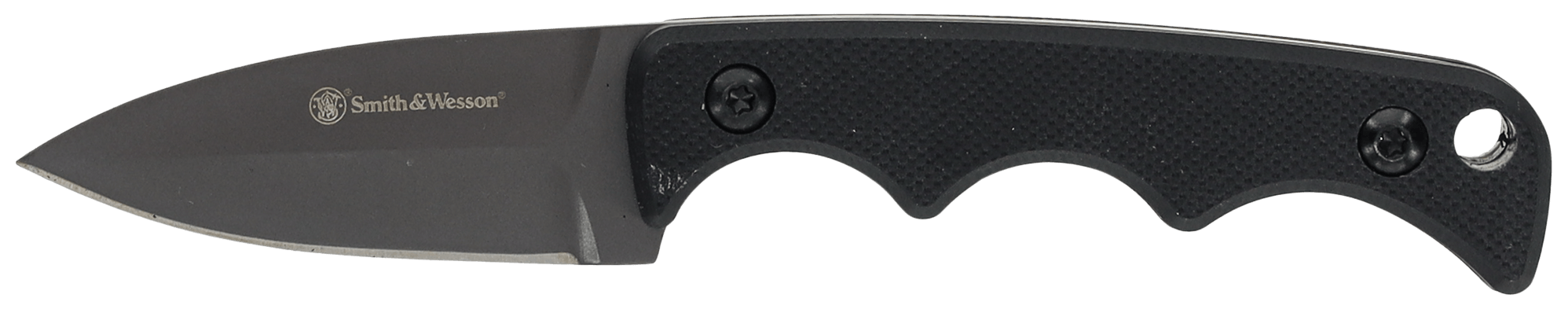 Smith & Wesson Knives 1193156 H.R.T. Neck Knife Fixed Spear Point/Plain Titanium Nitride Coated 8Cr13MoV SS Blade/Black G10 Handle Includes Sheath Smith & Wesson Knives 1193156 H.R.T. Neck Knife Fixed Spear Point/Plain Titanium Nitride Coated 8Cr13MoV SS Blade/Black G10 Handle Includes Sheath