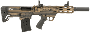 Gforce Arms GFY1USBNZ GFY-1  12 Gauge 3″ 5+1 18.50″  Burnt Bronze American Flag  Bullpup with Pistol Grip Stock  Picatinny Rail with Flip Up Sights