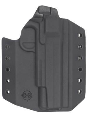 C&G Holsters 0354100 Covert  OWB Black Kydex Belt Loop Fits Sig 1911 Rail 5″