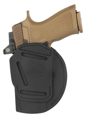 1791 Gunleather 4WH6SBLR 4-Way IWB/OWB Size 06 Black Leather Belt Clip Compatible w/ Springfield XDM/Glock 20 Ambidextrous 1791 Gunleather 4WH6SBLR 4-Way IWB/OWB Size 06 Black Leather Belt Clip Compatible w/ Springfield XDM/Glock 20 Ambidextrous