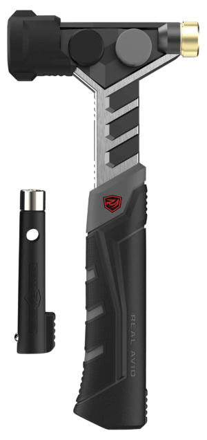 Real Avid AVARMHAM Armorer’s Hammer Black/Stainless  Features Magnetic Pin Starter & Interchangeable Heads  Includes Roll-Pin Punch Starter