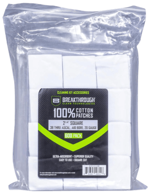 Breakthrough Clean BTCPS214600 Square Patches 38-45 Cal/.410-20 Gauge 600 pieces