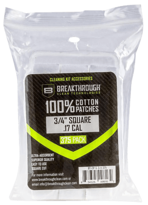 Breakthrough Clean BTCPS34375 Square Patches .17/.177 Cal 375 pieces
