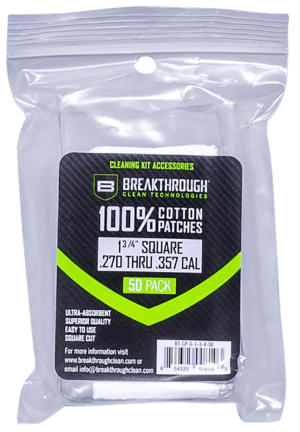Breakthrough Clean BTCPS13450 Square Patches 270/357 Cal 1.75″ 50 Pack