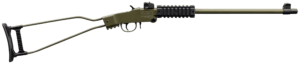 Chiappa Firearms 500266 Little Badger  Full Size 22 LR 1 Shot  16.50″ OD Green Cerakote Steel Threaded Barrel  OD Green Cerakote Quad Picatinny Receiver  OD Green Cerakote Underfolding Wire Frame Stock  Right Hand